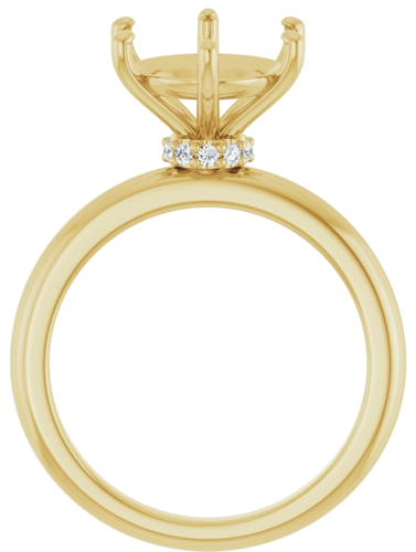 Sužadėtuvių Žiedas „Accented“ 14k yellow gold Oval 12mm x 10mm (2)