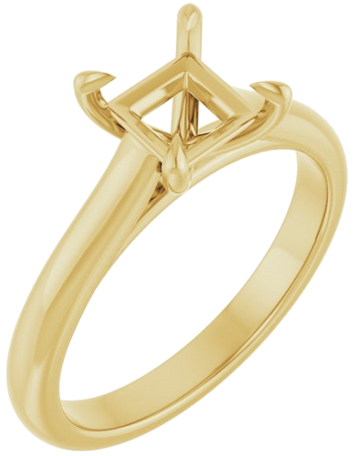 Sužadėtuvių Žiedas „Claw-Prong“ 10k yellow gold Square 5.5mm (1)