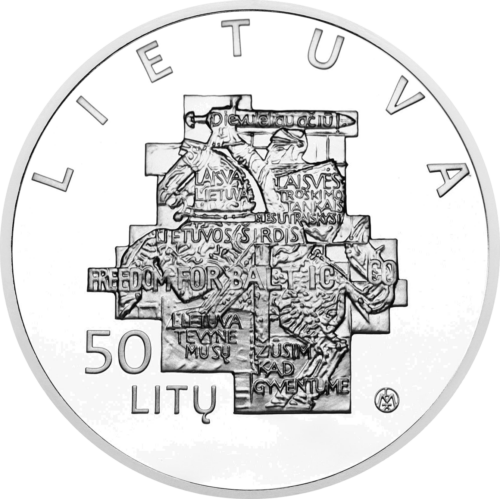 2013 Movement of Lithuania, 50 litas silver coin PF 70 ULTRA CAMEO (4)