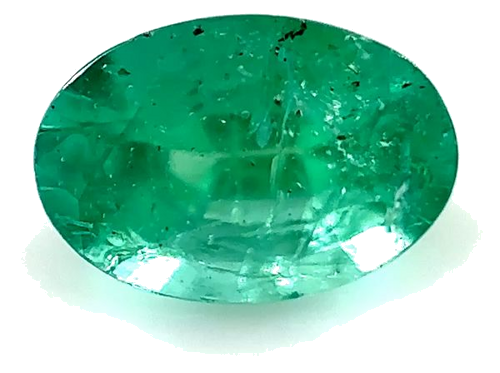 0.54 carat GREEN Oval Smaragdas (1)