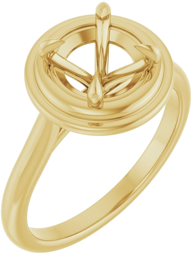 Sužadėtuvių Žiedas „Claw-Prong Solitaire“ 14k yellow gold Round 7.4mm (1)