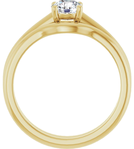 14K Yellow 5.2 mm Round Solitaire Engagement Ring Mounting (6)