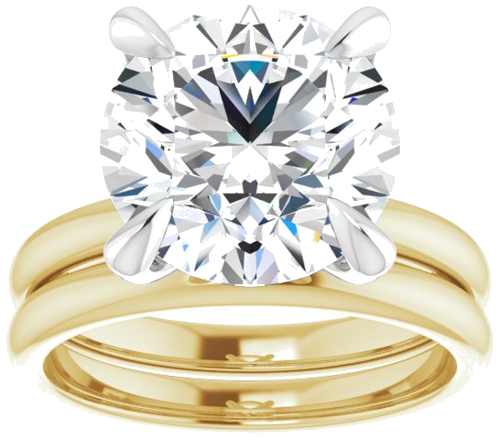Sužadėtuvių Žiedas „Solitaire“ 14k yellow/white gold Round 11mm (8)