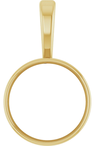 14K Yellow 9 mm Round Bezel-Set Pendant Mounting (1)