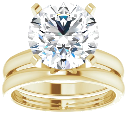 Sužadėtuvių Žiedas „Solitaire“ 14k yellow gold Round 10.5mm (8)