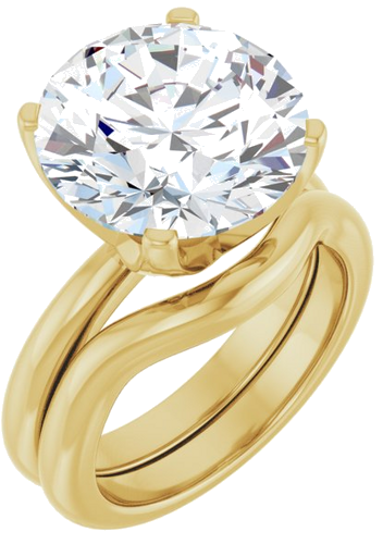 Sužadėtuvių Žiedas „Solstice Solitaire®“ 14k yellow gold Round 13mm (6)