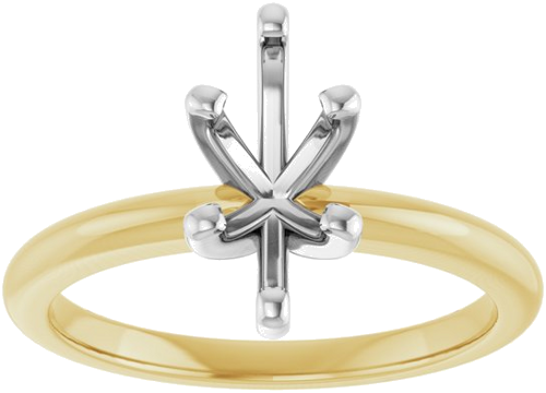 Sužadėtuvių Žiedas 18k yellow/white gold Marquise 10mm x 5mm (3)