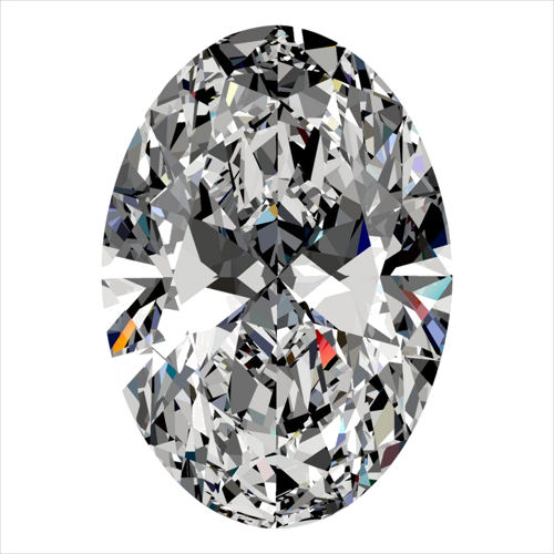 0.52 carat F-SI1 Natūralus Oval Deimantas (1)