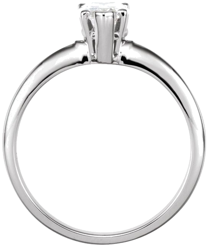 Sužadėtuvių Žiedas „Solitaire“ 585 Baltojo Aukso Pear Shape 7mm x 5mm (4)