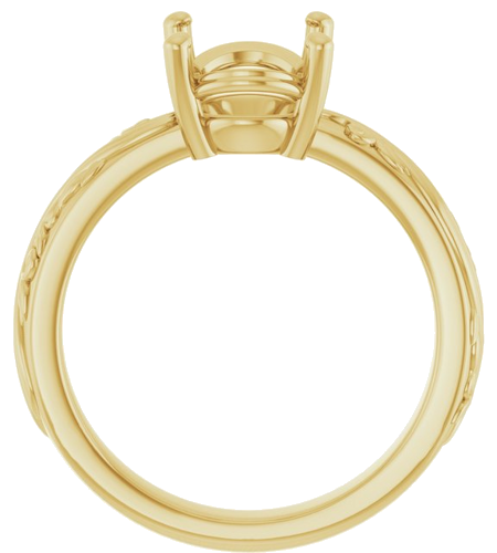 Sužadėtuvių Žiedas „Solitaire Sculptural“ 14k yellow gold Oval 10mm x 8mm (2)