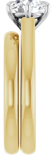 Sužadėtuvių Žiedas „Claw-Prong“ 18k yellow/white gold Round 7mm (9)