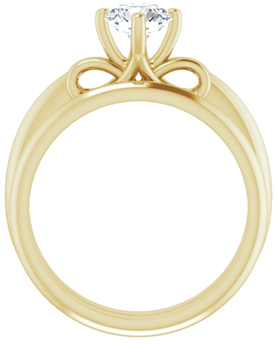 Sužadėtuvių Žiedas „Solitaire“ 14k yellow gold Round 5.8mm (7)