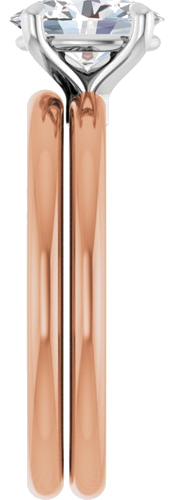 14K Rose White 8x6 mm Oval Solitaire Engagement Ring Mounting (9)