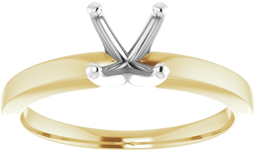 Sužadėtuvių Žiedas „Solitaire“ 14k yellow/white gold Round 6mm (3)
