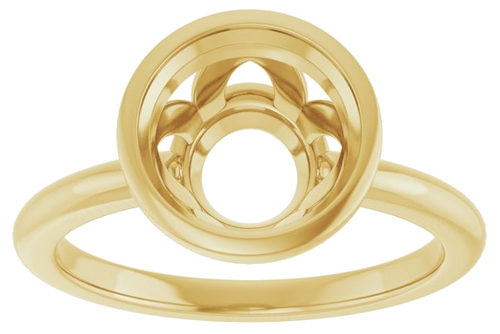 Sužadėtuvių Žiedas „Bezel-Set“ 14k yellow gold Round 8.8mm (3)