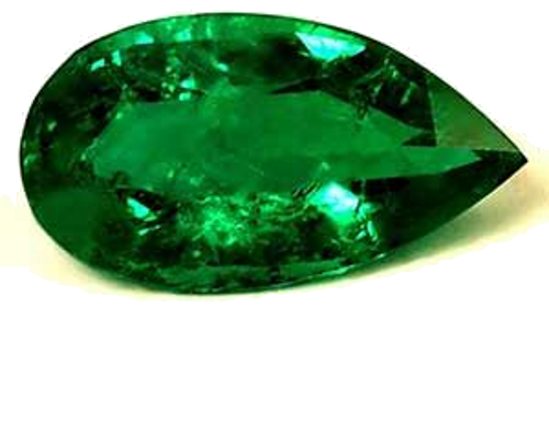 0.68 carat GREEN Pear Smaragdas (1)
