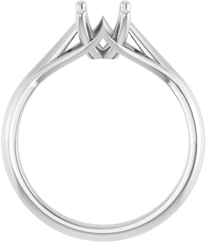 Sužadėtuvių Žiedas „Solitaire“ 585 Baltojo Aukso Emerald 7mm x 5mm (2)