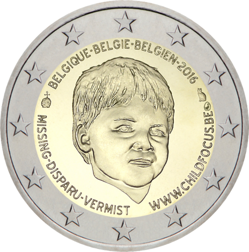 2016 Belgija Dingę vaikai 2 eurų PROOF moneta (3)