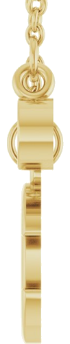 Pakabukas „Accented Initial“ 14k yellow gold Round 3mm (4)