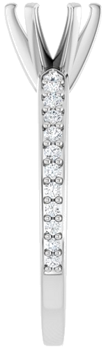 Sužadėtuvių Žiedas „Solitaire“ 14k white gold Round 6mm (4)