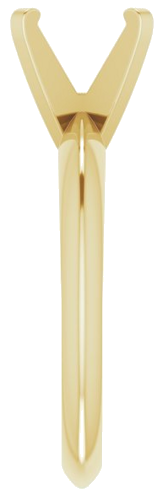 14K Yellow 7.3-7.7 mm Round 4-Prong Solitaire Engagement Mounting (4)