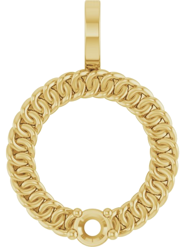 Pakabukas „Family Circle“ 14k yellow gold Round 2.5mm (1)