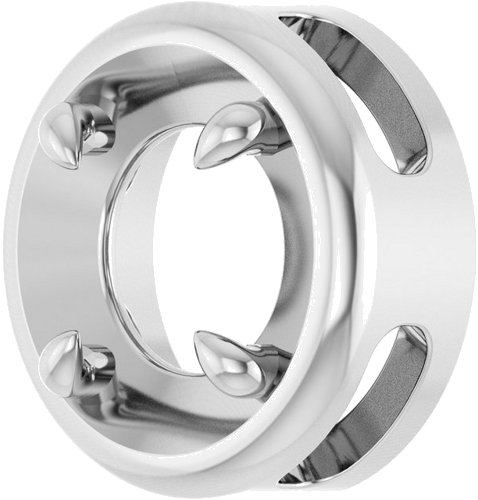 Pakabukas „Solitaire Slide“ 14k white gold Round 7mm (2)