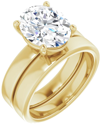 Sužadėtuvių Žiedas „Solitaire“ 14k yellow gold Oval 11mm x 9mm (6)