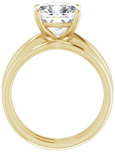 Sužadėtuvių Žiedas 14k yellow gold Cushion 9mm (7)