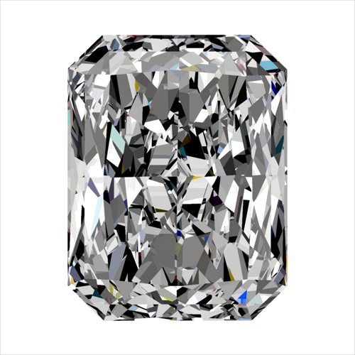 0.51 carat F-VS1 Natūralus Radiant Deimantas (1)