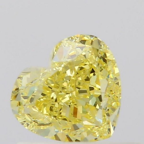 0.51 carat Fancy Yellow-VVS1 Natūralus Heart Deimantas (1)
