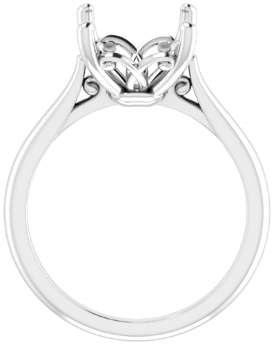Sužadėtuvių Žiedas „Solitaire“ 14k white gold Emerald 11mm x 9mm (2)