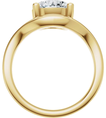 Sužadėtuvių Žiedas „Solitaire Asymmetric“ 14k yellow gold Oval 11mm x 9mm (2)