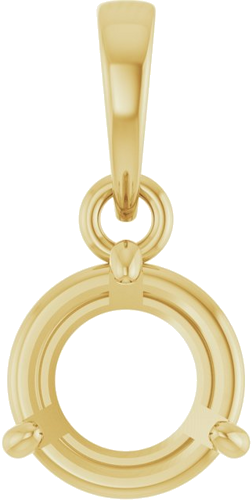 Pakabukas „Round 3-Prong“ 14k yellow gold Round 7mm (1)