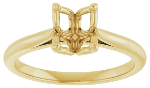 Sužadėtuvių Žiedas „Solitaire“ 585 Geltonojo Aukso Oval 8mm x 6mm (3)