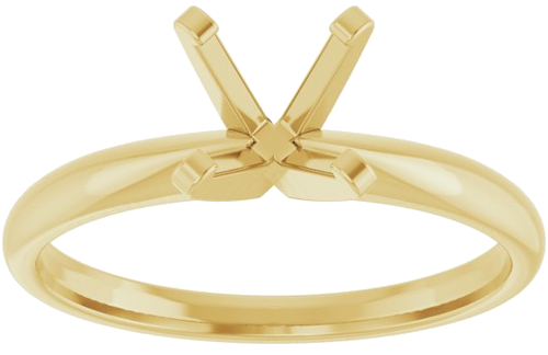 Sužadėtuvių Žiedas „Solitaire“ 14k yellow gold Round 6.5mm (3)