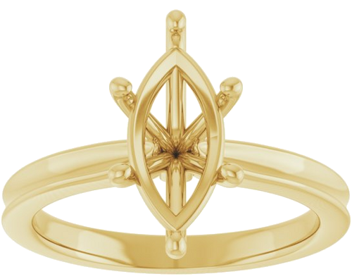 Sužadėtuvių Žiedas 14k yellow gold Marquise 12mm x 6mm (3)