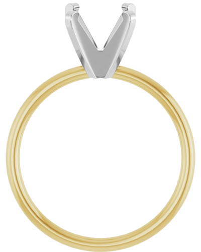 Sužadėtuvių Žiedas „Solitaire“ 14k yellow/white gold Round 8mm (2)