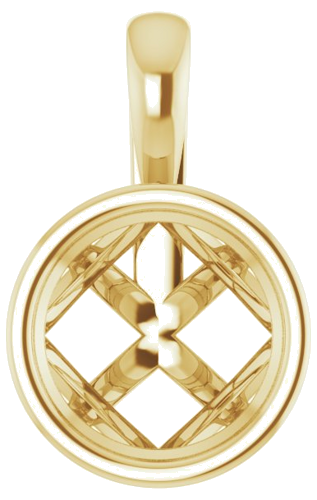14K Yellow 8.2 mm Round Pendant Mounting (1)