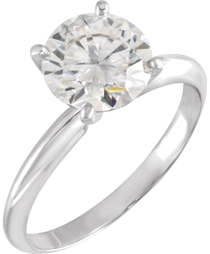 Sužadėtuvių Žiedas „Pre-Notched Lightweight Solitaire“ 14k white gold Round 9.1mm x 9.7mm (3)