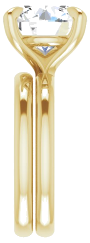 14K Yellow  11 mm Round Solitaire Engagement Ring Mounting (9)