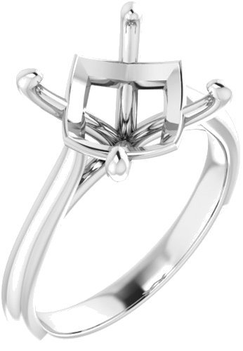 Sužadėtuvių Žiedas „Solitaire“ 14k white gold Round 11mm (1)