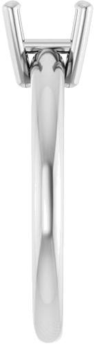 14K White 5.5 mm Square Engagement Ring Mounting (4)