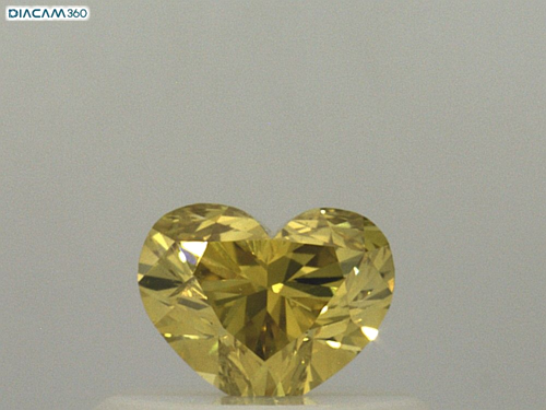 0.42 carat Fancy Deep Yellow-SI2 Natūralus Heart Deimantas (1)
