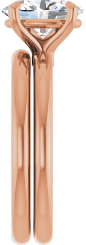 Sužadėtuvių Žiedas „Claw-Prong“ 14k rose gold Oval 9mm x 7mm (9)