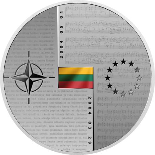 2024 Lithuania Anniversary of NATO and EU Membership 20 Euro Silver Coin (3)