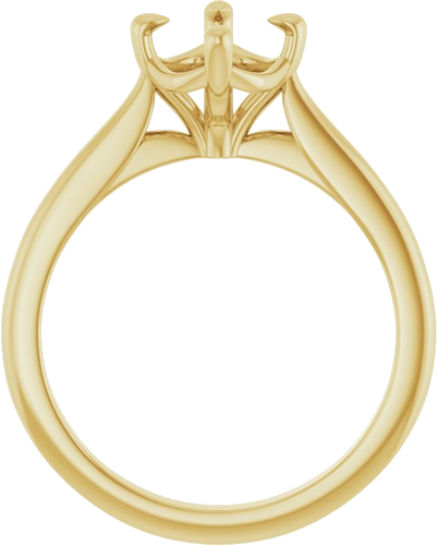 Sužadėtuvių Žiedas „Solitaire“ 14k yellow gold Elongated Cushion 9mm x 7mm (2)