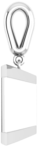 14K White  12x10 mm Emerald Pendant Mounting (3)