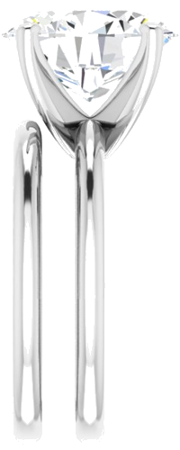 Sužadėtuvių Žiedas „Solitaire“ 585 Baltojo Aukso Oval 12mm x 10mm (9)