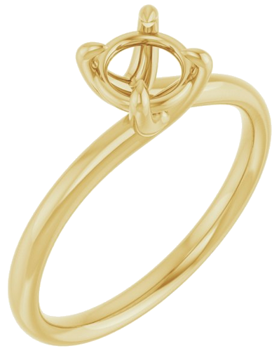 Sužadėtuvių Žiedas „Solitaire“ 14k yellow gold Round 5.8mm (1)